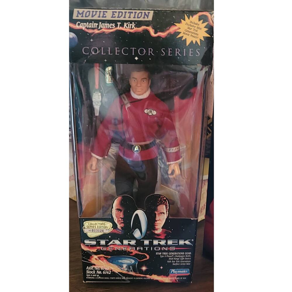 Movie Edition Collectors Series Star Trek Generations Captain Kirk Actio…